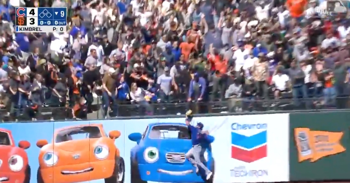 With an impressive catch at the wall, Kris Bryant robbed Mauricio Dubon of a potential game-tying leadoff homer in the bottom of the ninth.