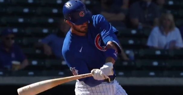 Kris Bryant connected for his first homer during the Spring on Saturday