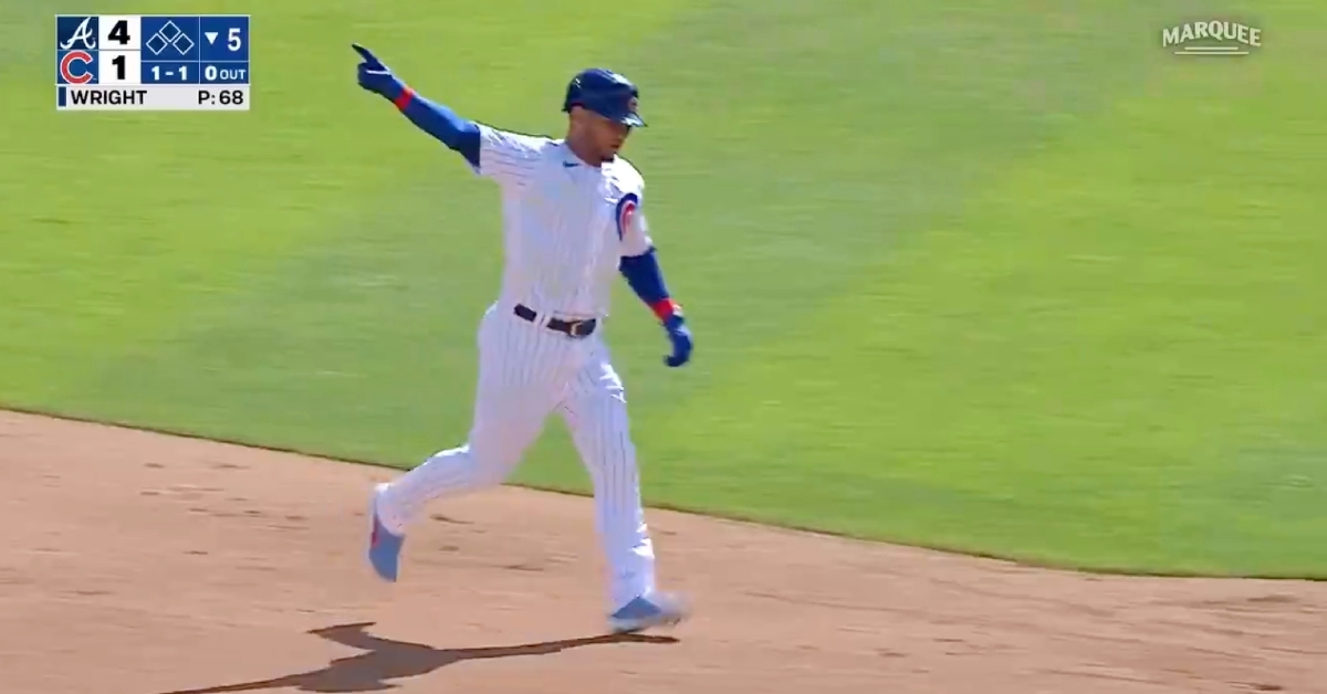 Cubs catcher Willson Contreras hammered a no-doubter out of the Friendly Confines.