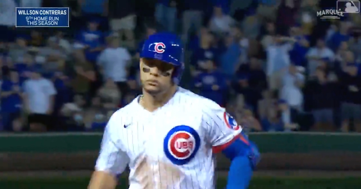 At the time of Willson Contreras' two-run homer, all 11 of the Cubs' runs in their series versus the Padres had come via seven dingers.