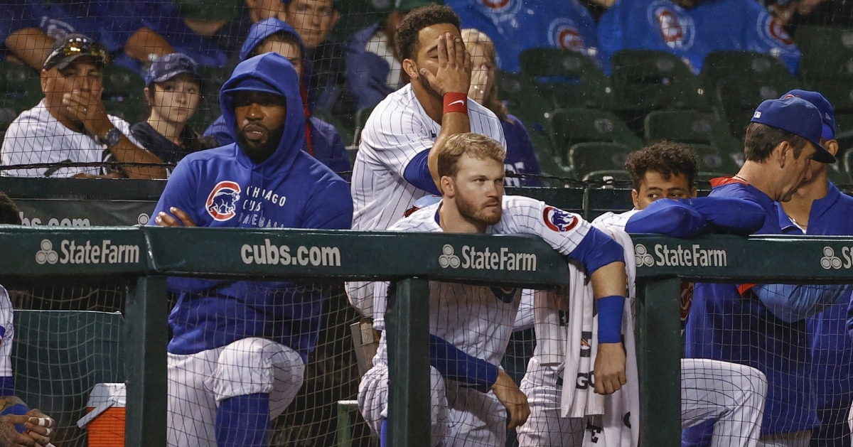 Contreras wasn't have a great time in the dugout in the eighth inning (Kamil Krzaczynski - USA  Today Sports)