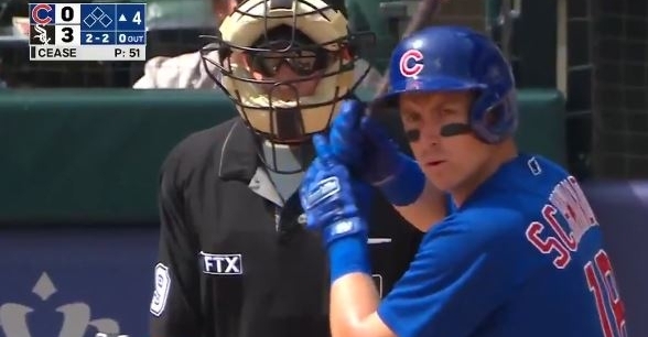 Schwindel has hit safely in 21 out of 26 games with the Cubs
