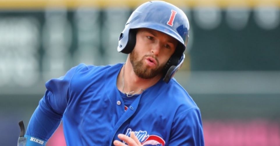Giambrone had two doubles and a walk in the I-Cubs loss (Photo courtesy: Iowa Cubs)