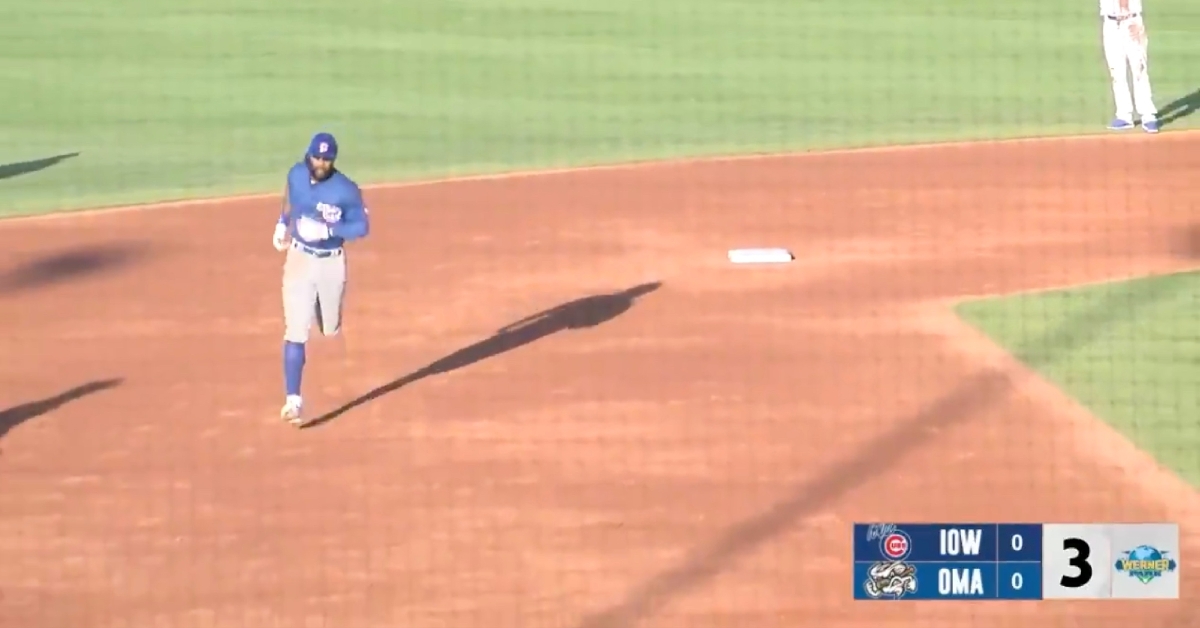 Jason Heyward skied a long ball in his second rehab outing with the Iowa Cubs, the Chicago Cubs' Triple-A affiliate.