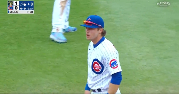 Nico Hoerner made the most of a baserunning gaffe committed by Avisail Garcia, using it to help the Cubs turn two.