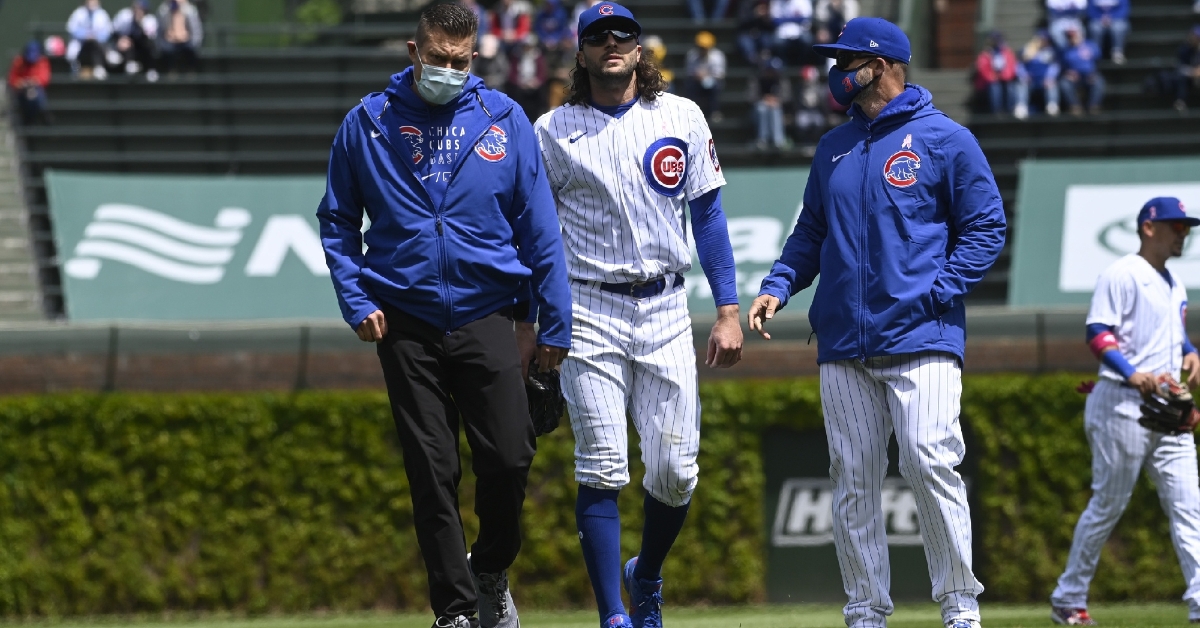 Add Jake Marisnick to the lengthy list of Cubs players currently battling injuries. (Credit: Matt Kartozian-USA TODAY Sports)