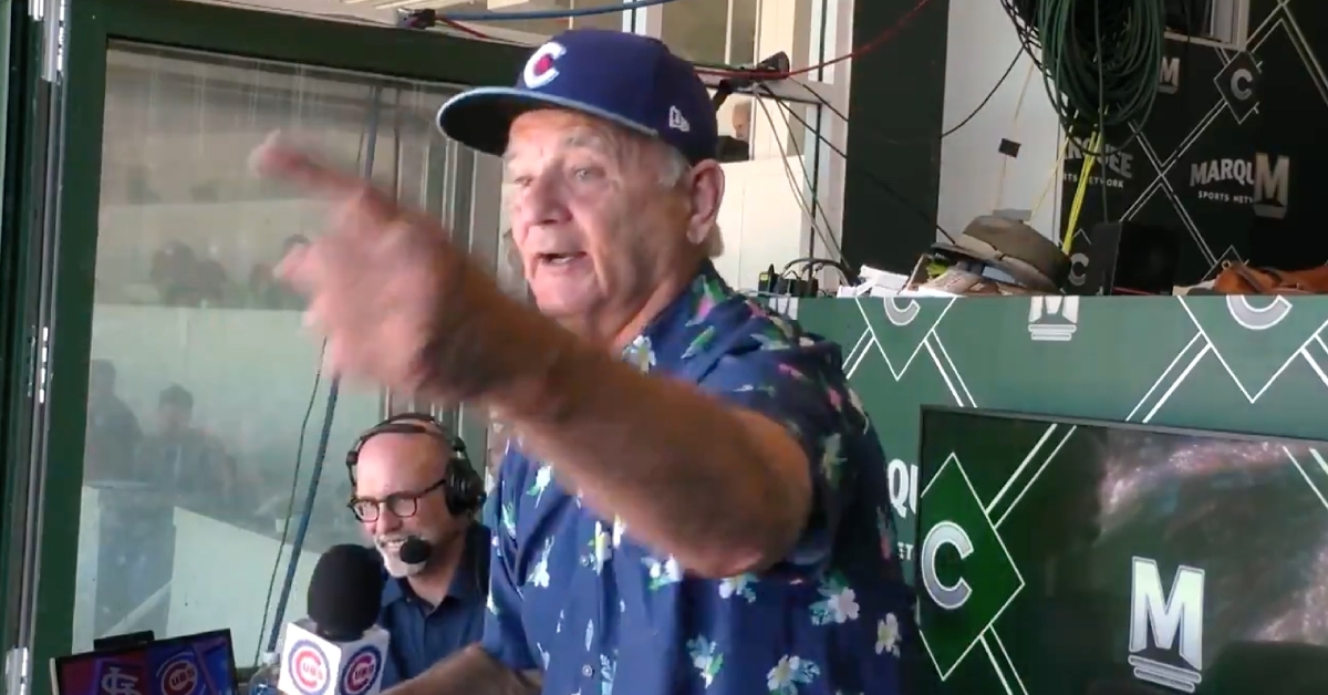 Bill Murray's riveting performance during the seventh-inning stretch was followed by the Cubs taking their first lead of the game.
