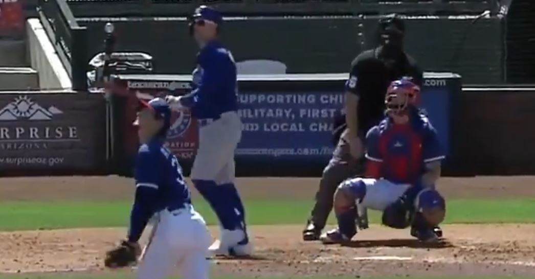 Pederson hit his 8th homer of spring on Sunday