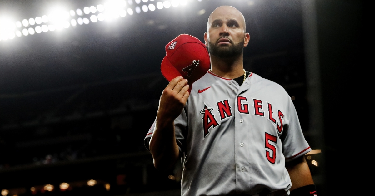 Through 24 games this season, Albert Pujols is batting .198 with five home runs and 12 RBIs. (Credit: Kevin Jairaj-USA TODAY Sports)