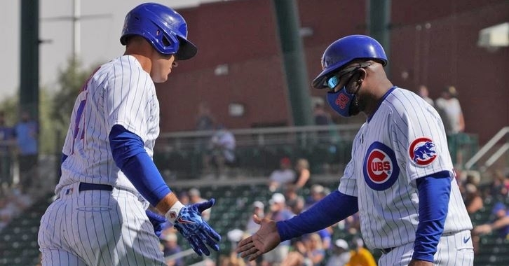 Rizzo smashes his first homer of spring (Photo via Marquee Sports)