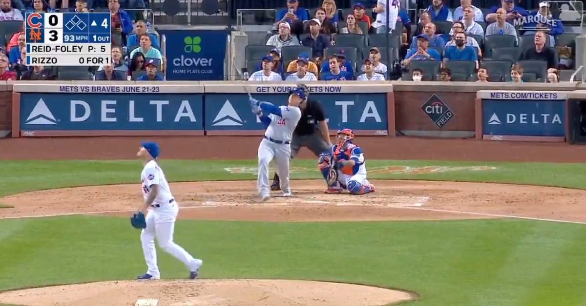 Anthony Rizzo got underneath a fastball and belted it into the upper deck at Citi Field.