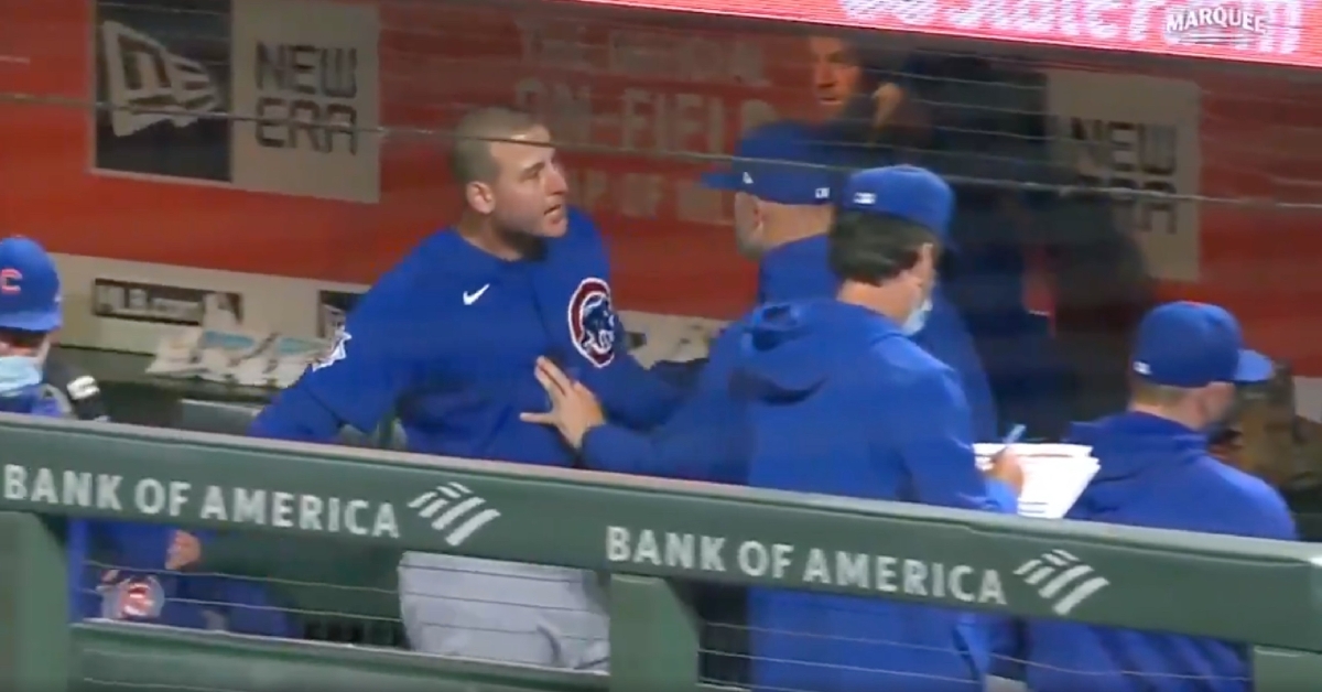 Rizzo was unhappy with Contreras in the dugout