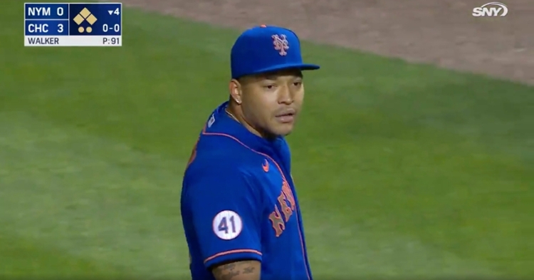 Mets starter Taijuan Walker barked at the home plate umpire while leaving the field and was ejected for it.