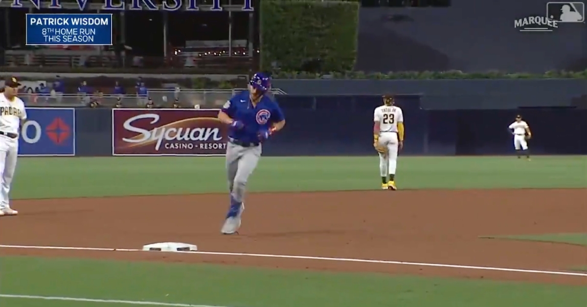 With a launch angle of 20 degrees, the lined two-run shot hit by Patrick Wisdom on Tuesday served as his eighth dinger of the year.