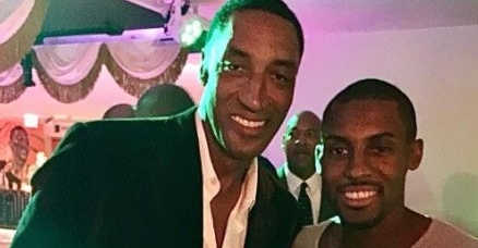 Scottie Pippen with his oldest son Antron (via IG)