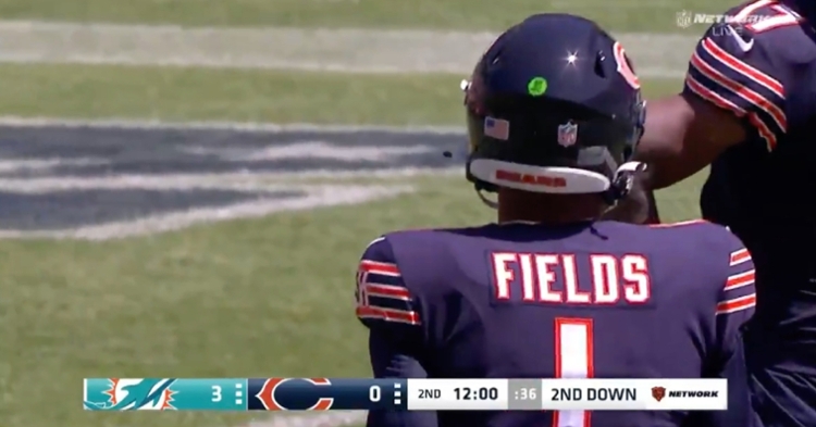 Fans at Soldier Field were pumped up when rookie Bears quarterback Justin Fields took the field for the first time.