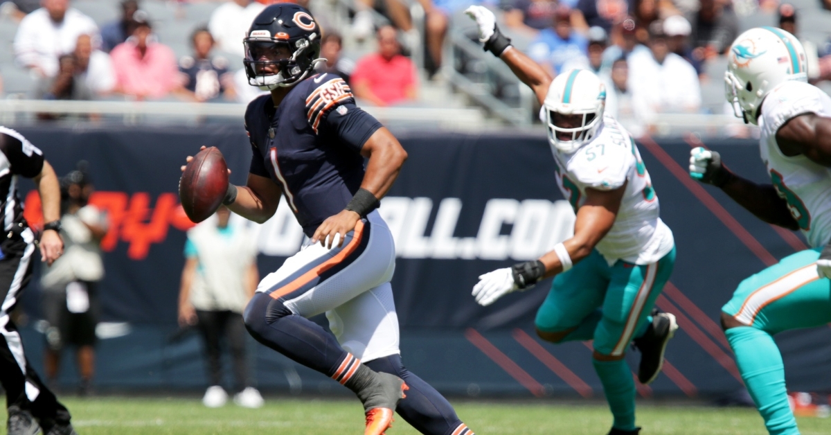 Justin Fields shows out in debut as Bears upend Dolphins