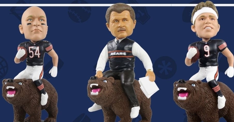 Six Chicago Bears Bobbleheads unveiled on 35th anniversary of Super Bowl win