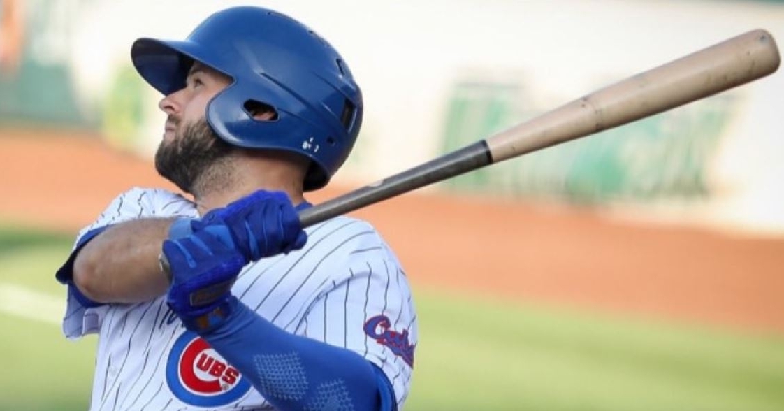 Bote is hitting ninth and playing third base this afternoon (Photo via I-Cubs)