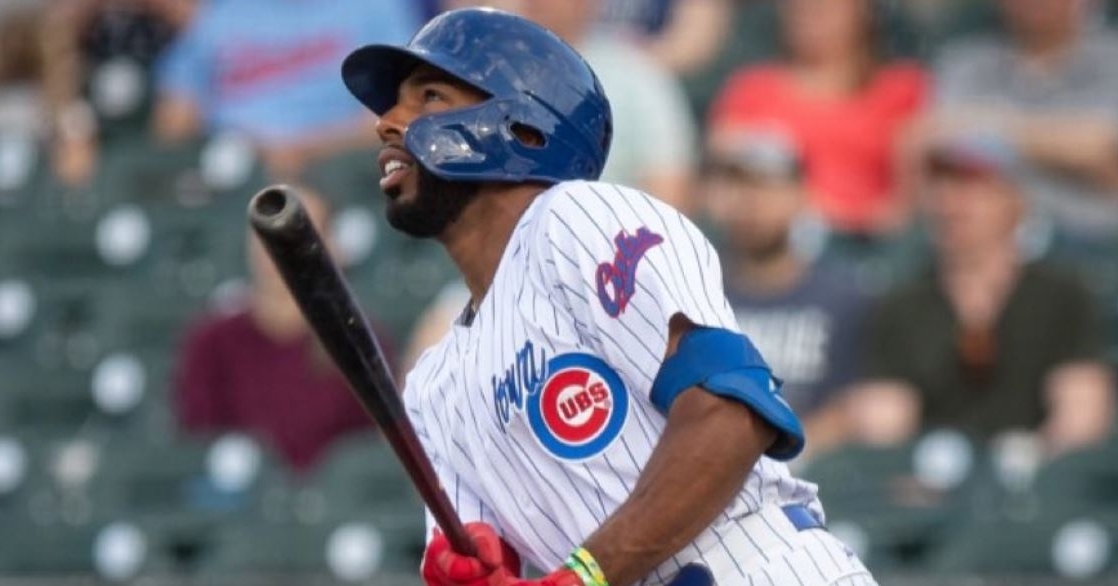 Crook has homered four times since the All-Star break (Photo via Iowa Cubs)