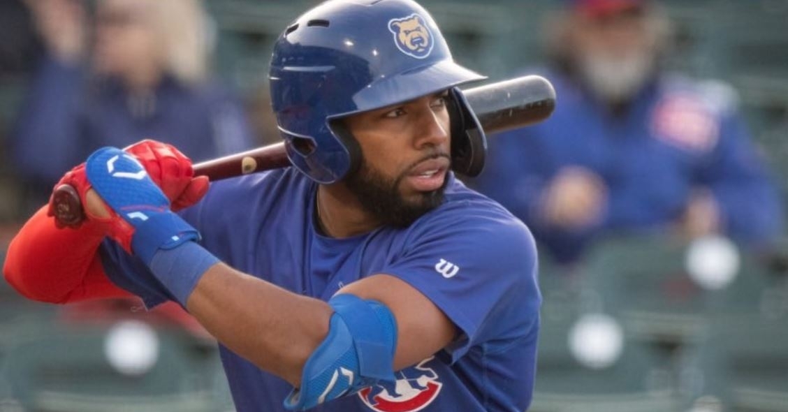 Crook with another homer for the I-Cubs (Photo via Iowa Cubs)