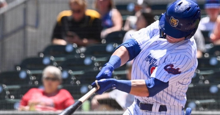 Deichmann homered in the I-Cubs loss in extras (Photo via Iowa Cubs)