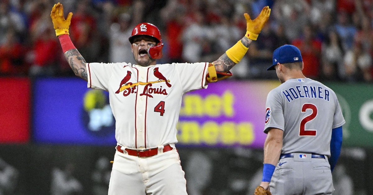 Molina celebrates during the contest (Jeff Curry - USA Today Sports)