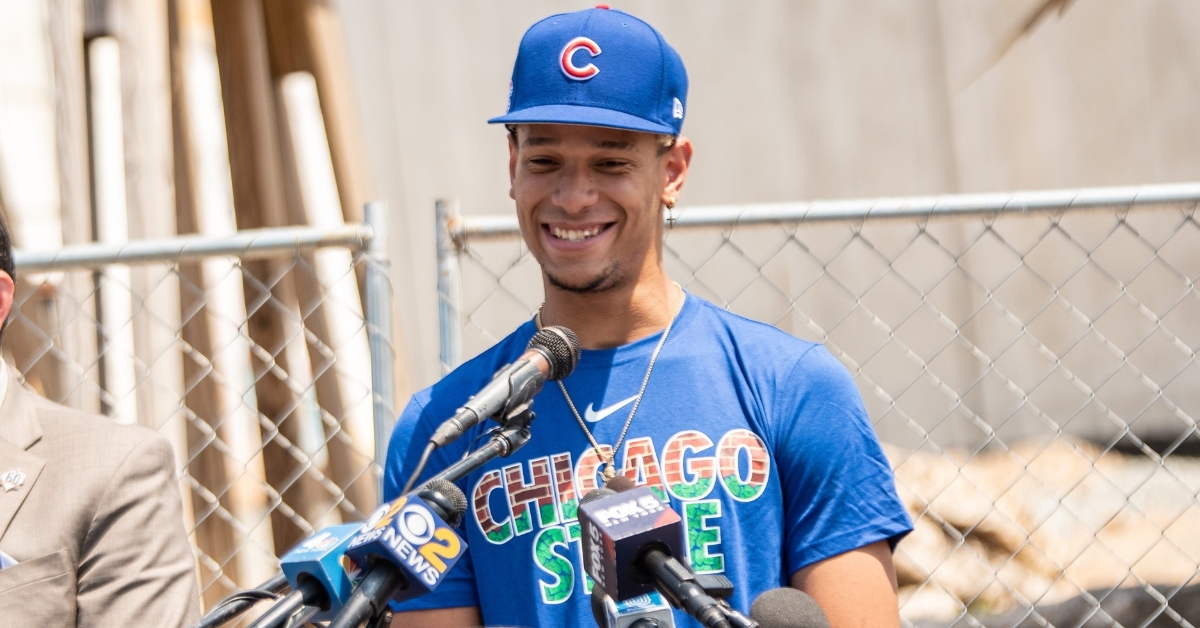 Mule excited about being picked by the Cubs (Anne Marie Caruso - USA Today Sports)