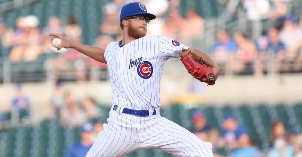 Sanders was impressive in his Triple-A debut (Photo courtesy: Iowa Cubs)