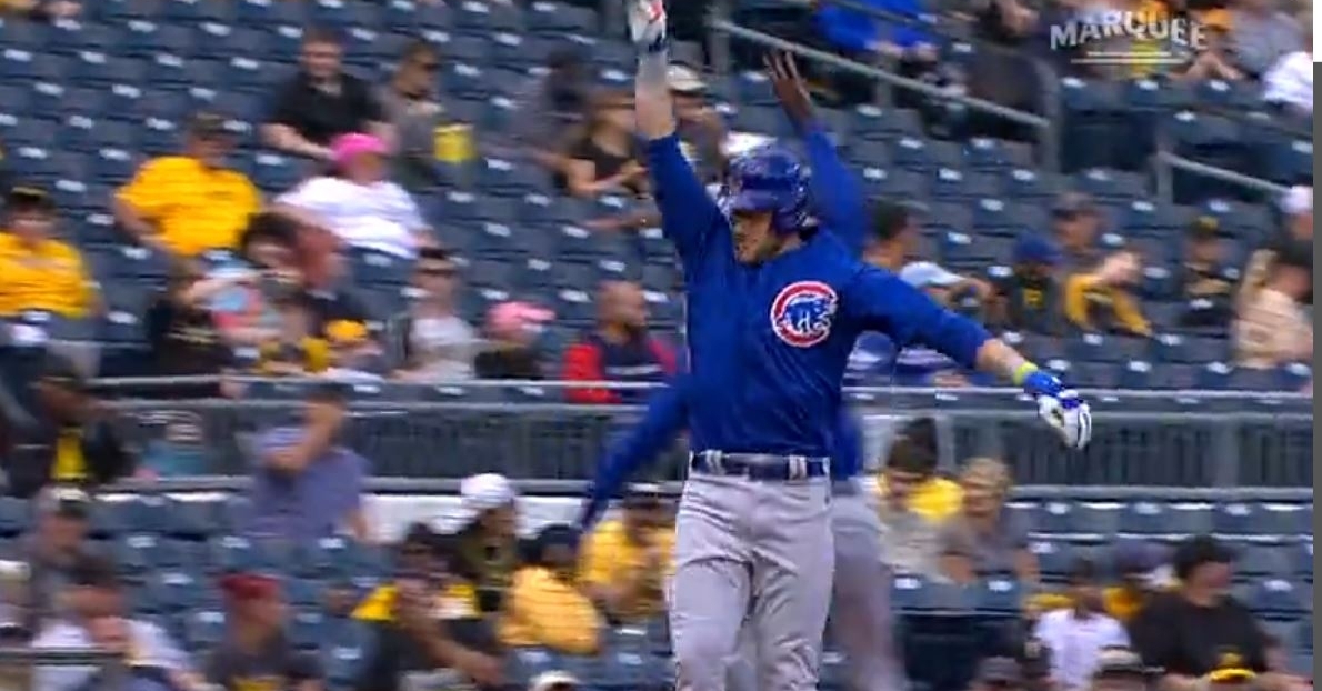 WATCH: Patrick Wisdom blasts 445-foot homer for his 25th dinger