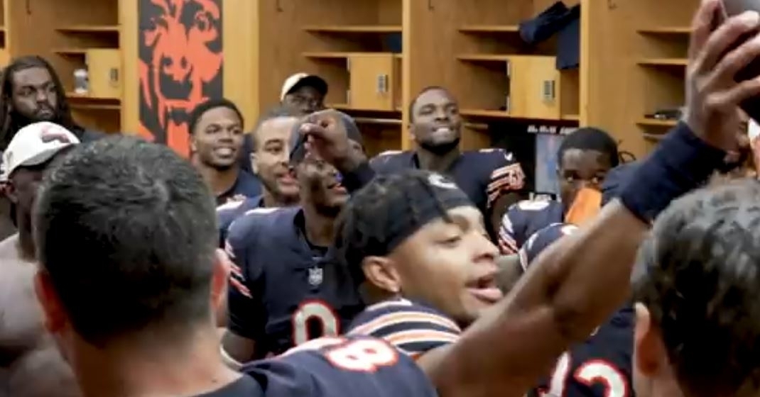The Bears were excited to get the win 