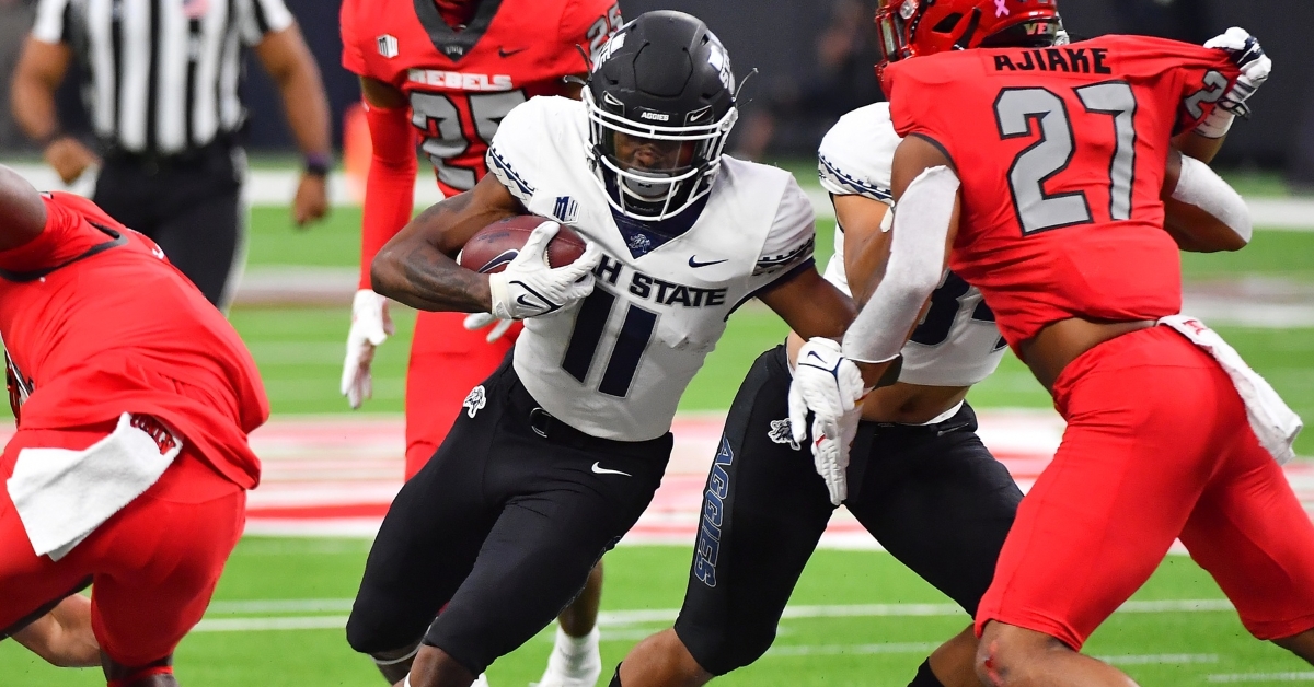 Scarver has signed as an undrafted free agent out of Utah State (Stephen Sylvanie - USA Today Sports)