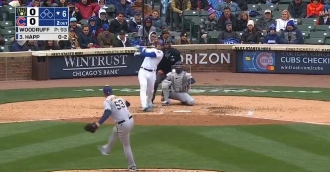 WATCH: Ian Happ smacks first Cubs homer of 2023