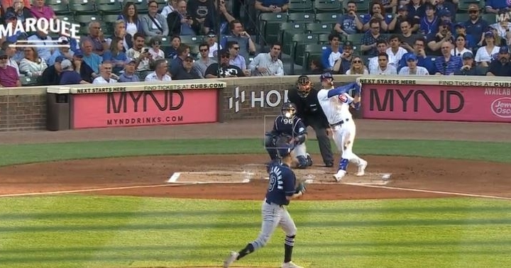 WATCH: Nico Hoerner smacks homer in first pitch against Rays