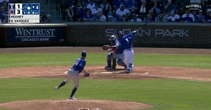 Vasquez had a massive homer against the Rangers