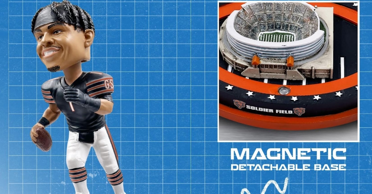 FIRST LOOK: Justin Fields Magnetic Base Stadium Bobblehead