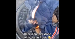 WATCH: Bears fan burns Justin Fields jersey
